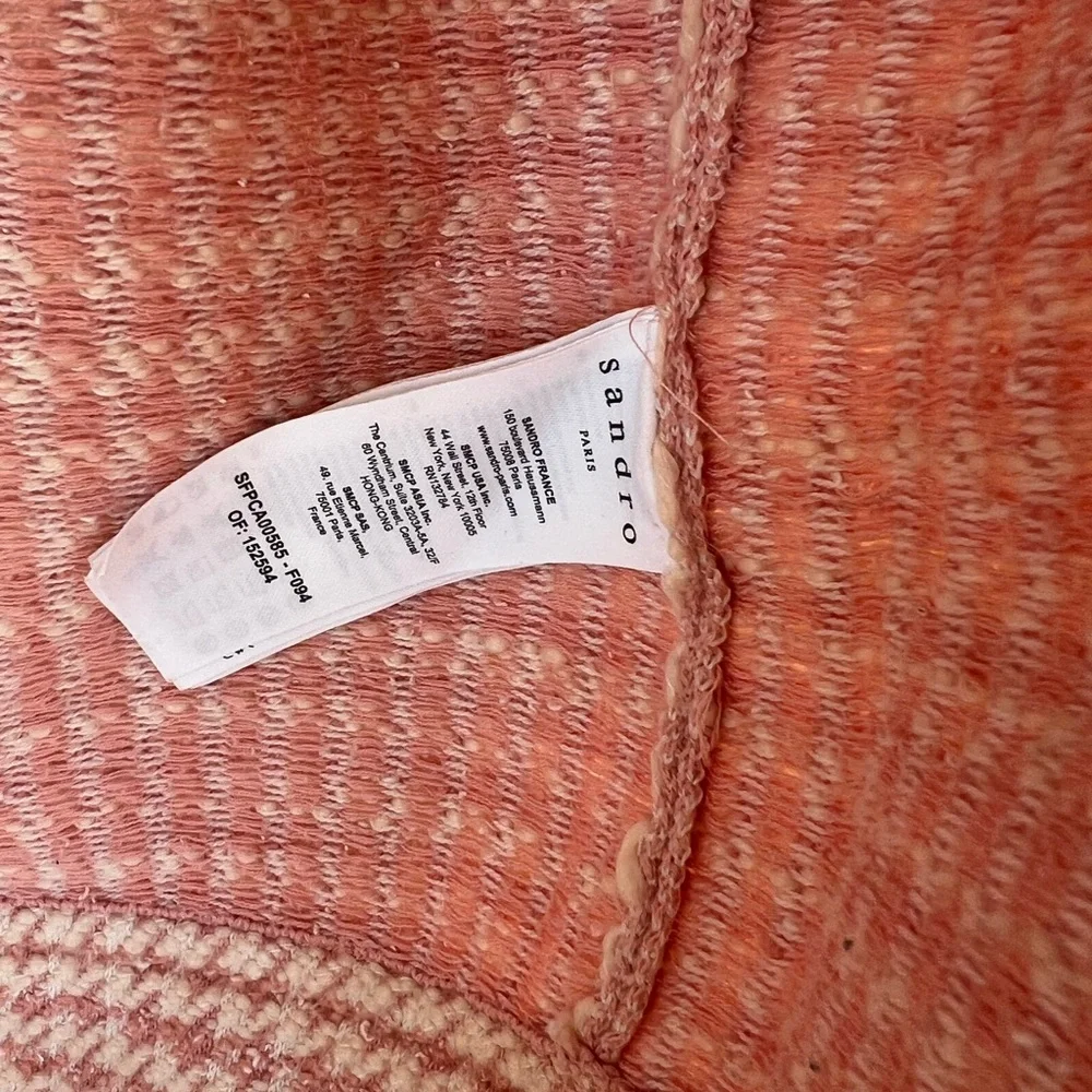 Sandro Blush Pink Tweed Blazer jacket - Picture 7 of 8
